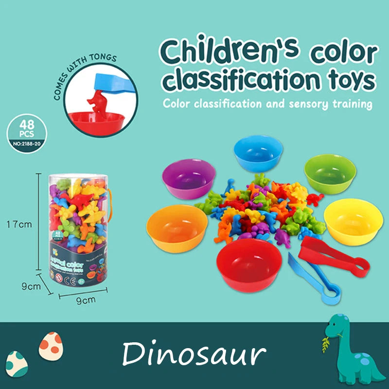 Counting bears aligned by number for math game