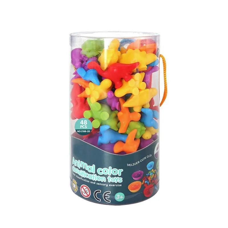 Fine motor skills toy with animal figures