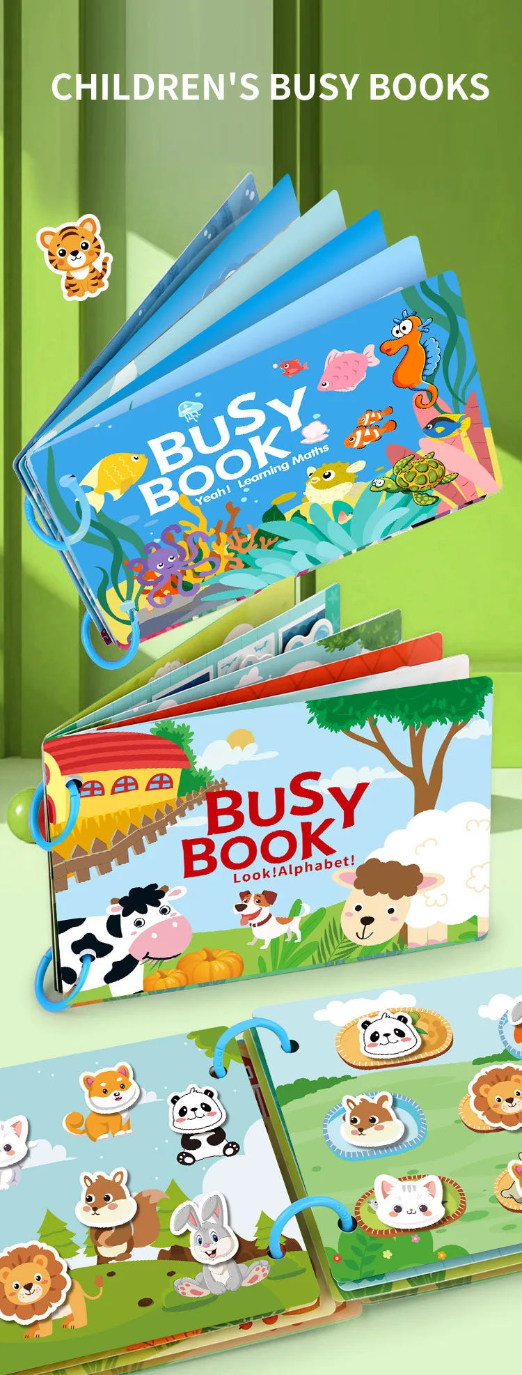 Early learning quiet book for critical thinking skills