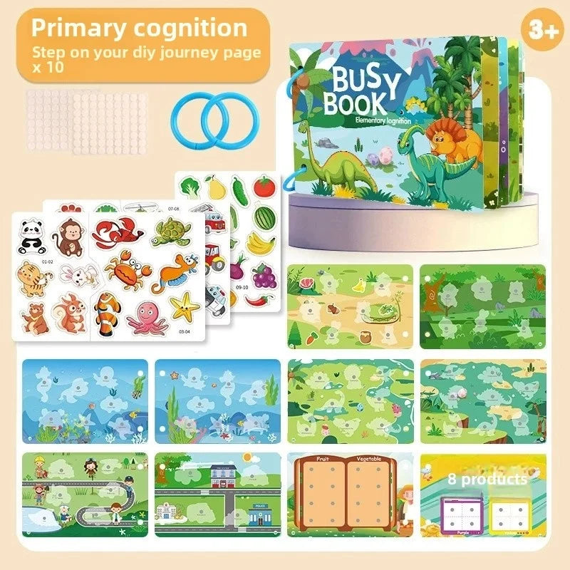 Early childhood education toy with animal puzzles