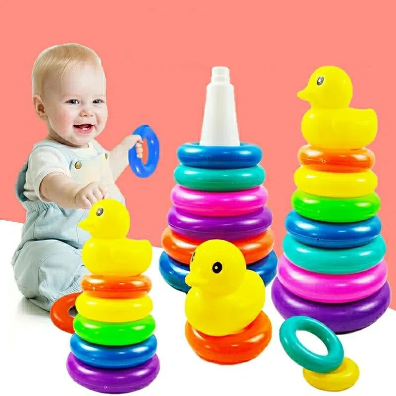 Child playing with interactive ball track game