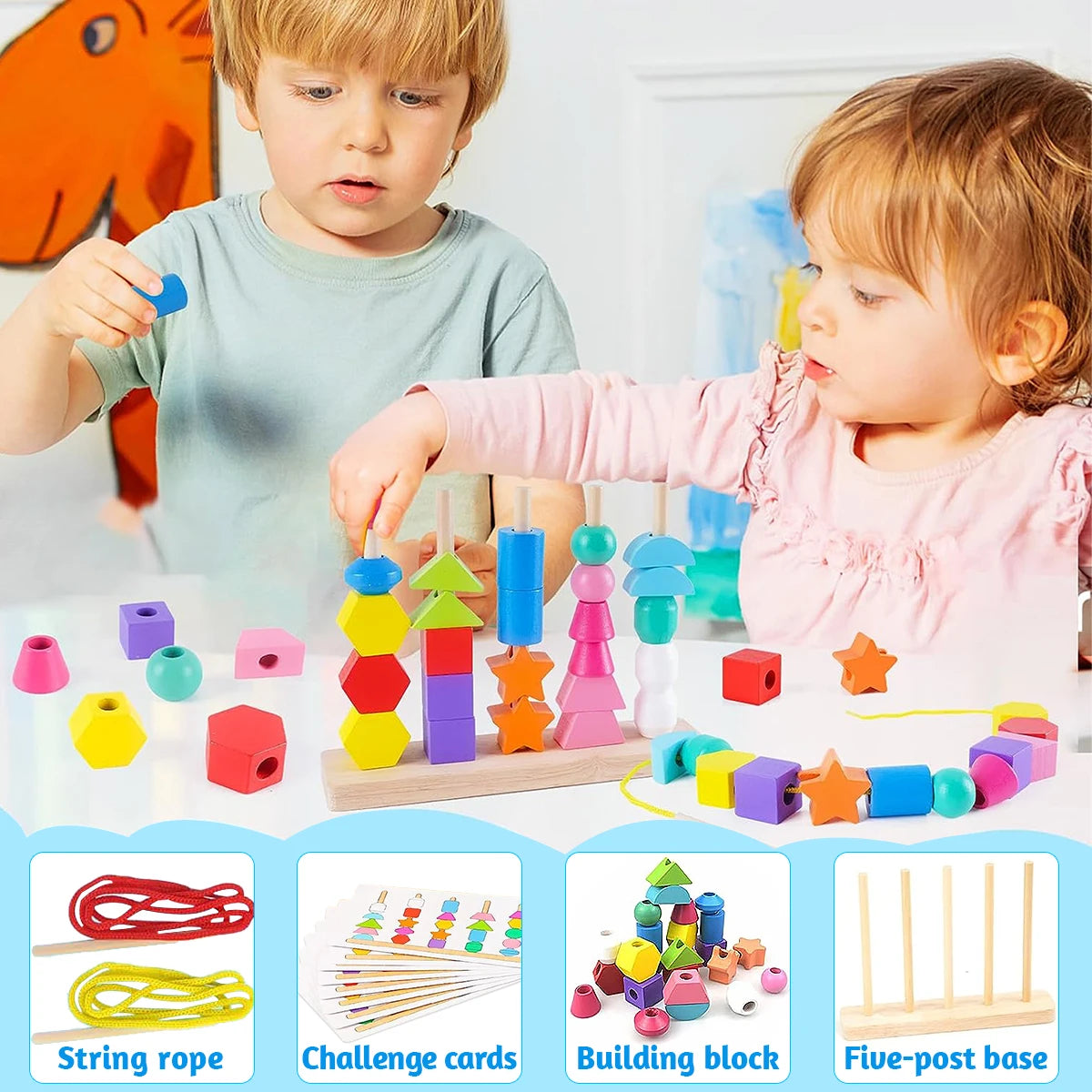 Montessori toy for preschool fine motor skills