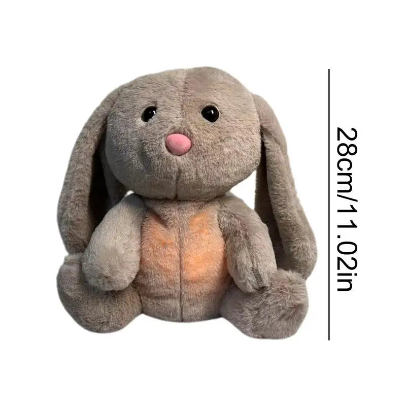 Soft cotton bunny stuffed animal with sensory effects
