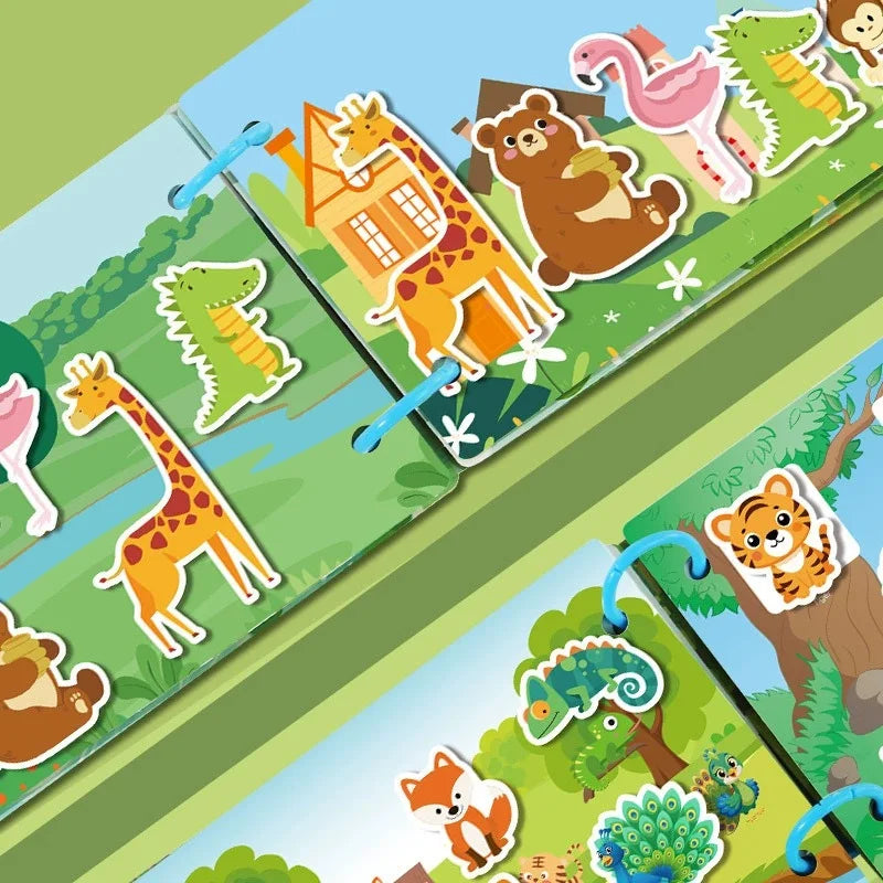 Montessori learning toy with farm and ocean themes