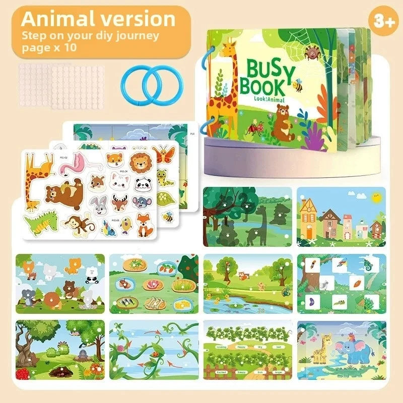 Quiet book for sensory development and early learning