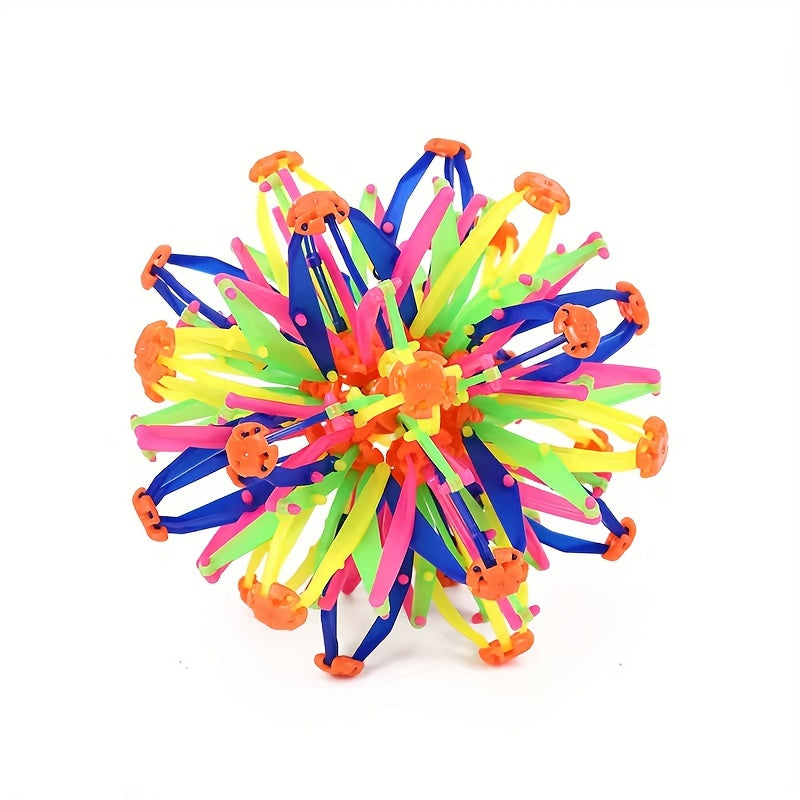 Colorful expanding sphere for stress relief and focus

