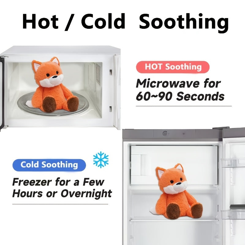 Fox-shaped stuffed animal for sensory input and comfort