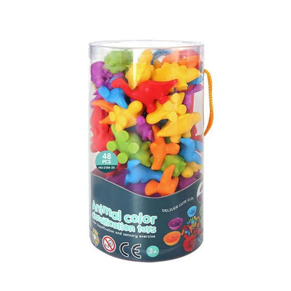 Fine motor skills toy with animal figures

