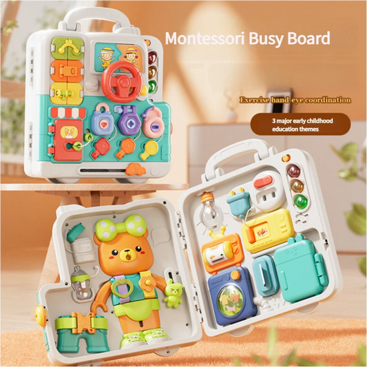 Montessori busy board with music and lights

