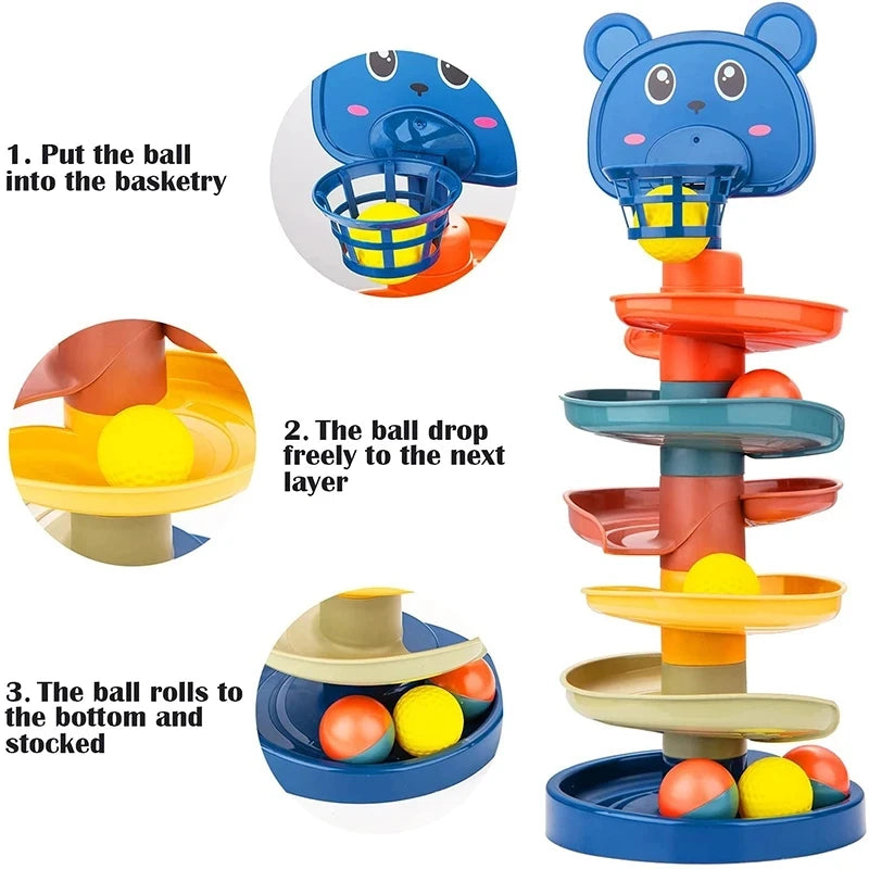 Baby hand-eye coordination stacking toy

