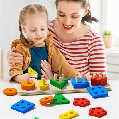 Wooden educational toy for preschool learning

