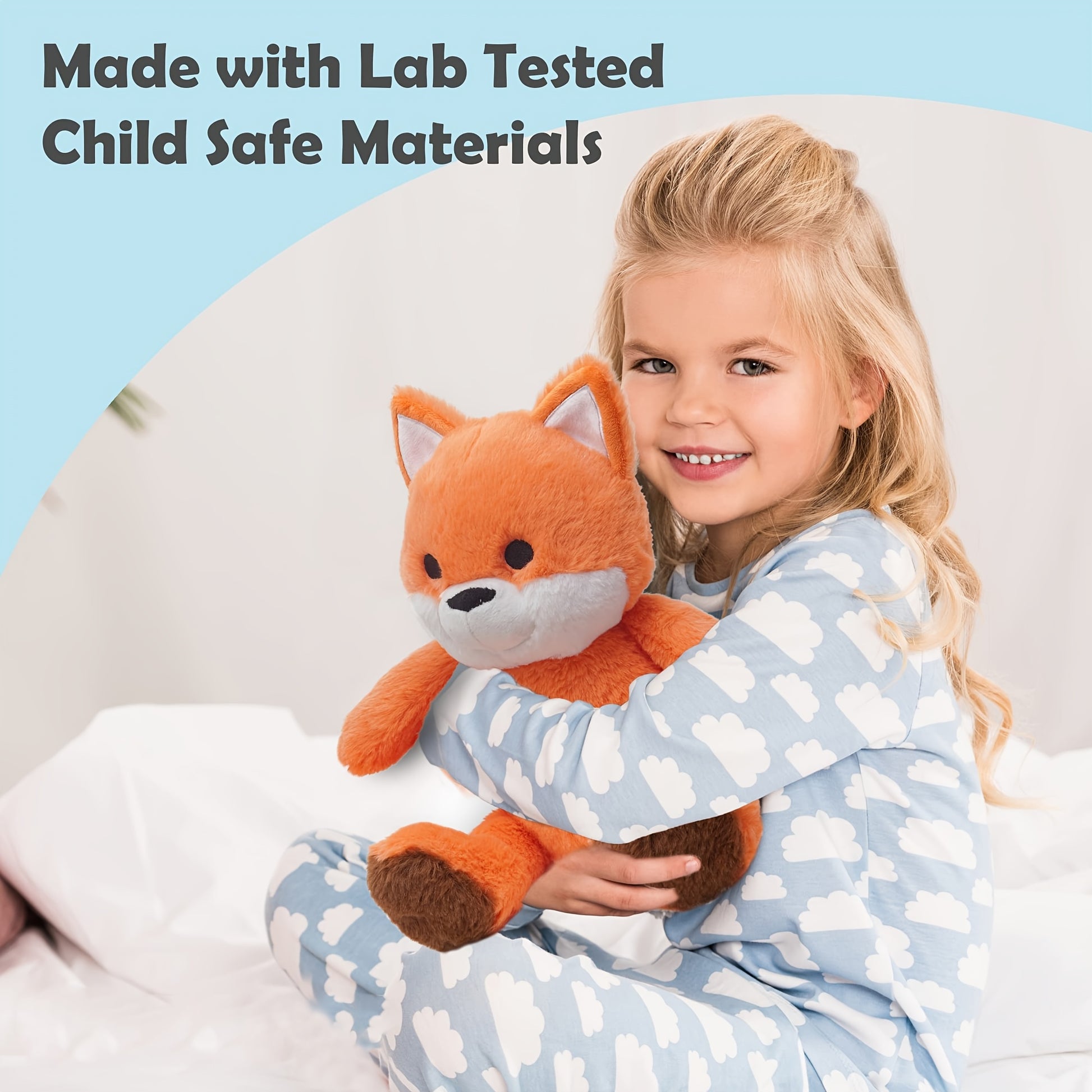 Soft fox plush designed for special needs children