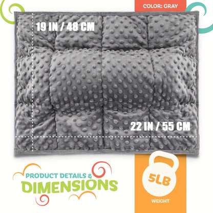 Plush minky fabric weighted lap pad for children

