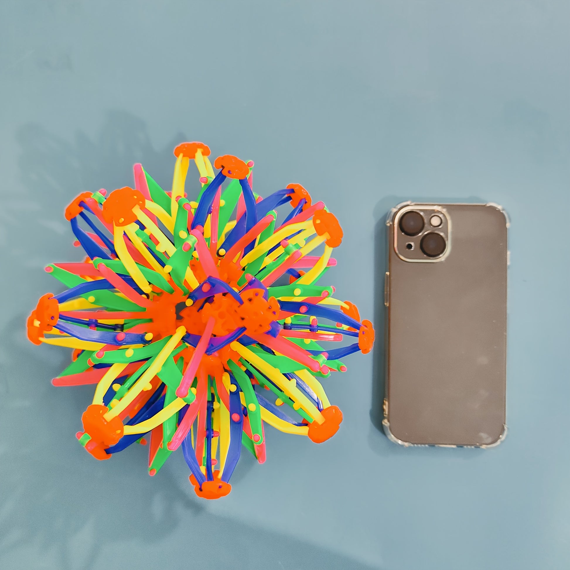 Multicolor plastic breathing ball for relaxation

